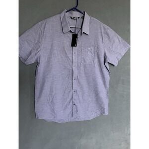 Travis Mathew Button up Short Sleeve Shirt Mens XL Purple New With Tags